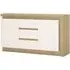 Lyco Gloss Sideboard with LED - White, Oak