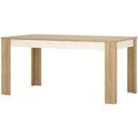Lyco Large Extendable Dining Table - White, Oak
