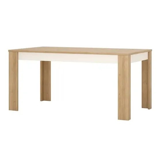 Lyco Large Extendable Dining Table - White, Oak