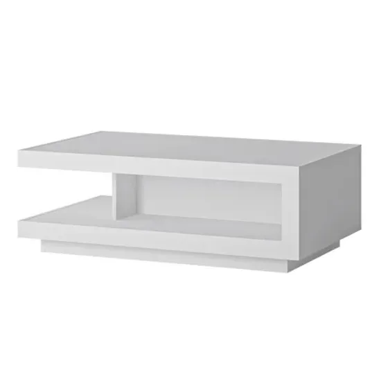 Lyco Rectangular Coffee Table - White, High Gloss product