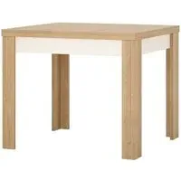Lyco Small Extendable Dining Table - White, Oak