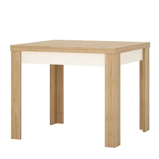Lyco Small Extendable Dining Table - White, Oak