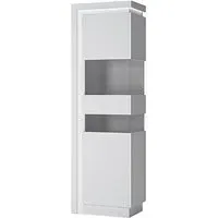 Lyco Tall Display Cabinet Left with LED - White