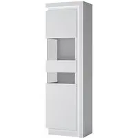 Lyco Tall Display Cabinet Right with LED - White