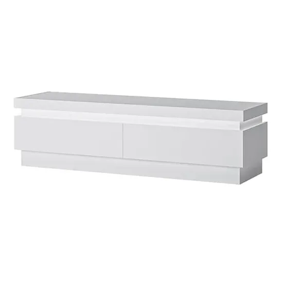 Lyco TV Stand with 2 Drawers with LED - White