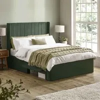 Lylis Double Ottoman Storage Bed - Bottle Green, Velvet alternate view