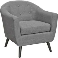 Lynchburg Fabric Bedroom Chair - Grey