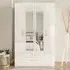 Lynn 4-Door Wardrobe with Storage - White, High Gloss