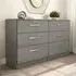 Lynn 6-Drawer Chest of Drawers - Grey, High Gloss