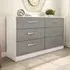 Lynn 6-Drawer Chest of Drawers - Grey, High Gloss