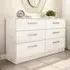 Lynn 6-Drawer Chest of Drawers - White, High Gloss