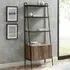 Lynn Ladder Bookcase with 2 Doors - Natural