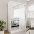 Lynn Mirrored Wardrobe with Sliding Doors - White, Gloss