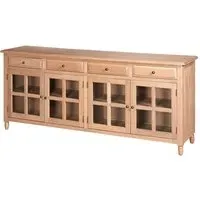 Lyox 4 Door 4 Drawer Sideboard - Natural, Oak