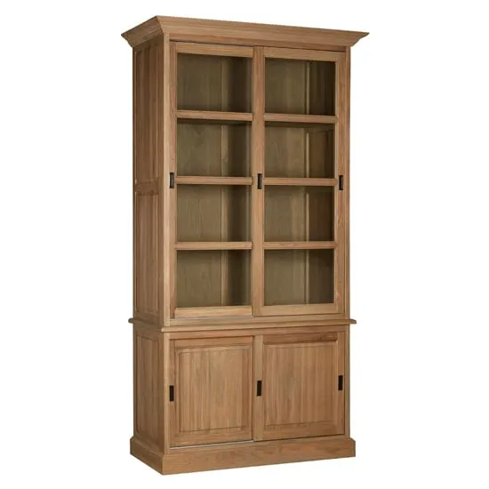 Lyox 4 Door Display Cabinet - Oak image