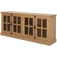 Lyox 4 Glass Door Sideboard - Natural, Oak