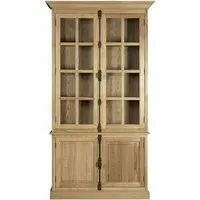 Lyox Display Cabinet with 4 Doors - Oak