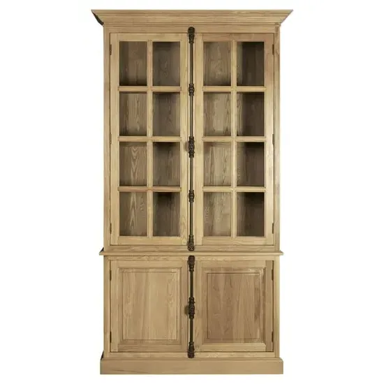 Lyox Display Cabinet with 4 Doors - Oak