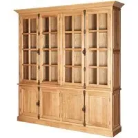 Lyox Display Cabinet with 6 Upper Shelves - Natural, Oak