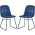 Lyster Dining Chairs Pair - Sapphire Blue, Velvet