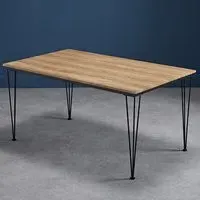 Lyza Large Rectangular Dining Table - Oak Effect, Wood