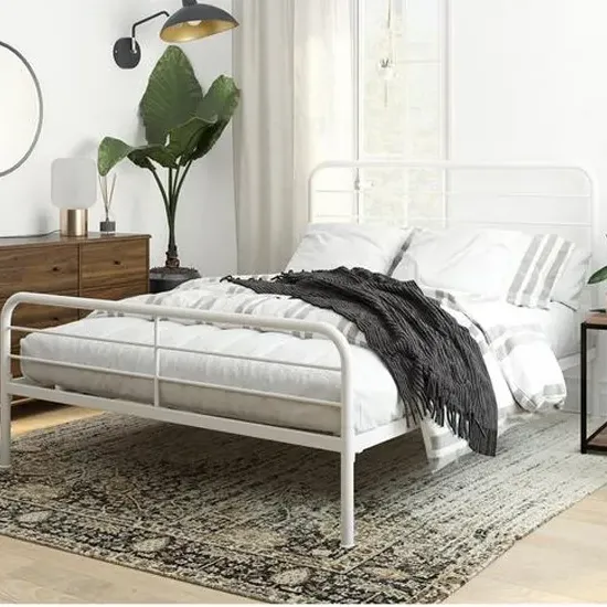Mableton Double Bed Frame - White, Metal product