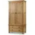 Mabli Combination Wardrobe with 2 Doors - Waxed Oak