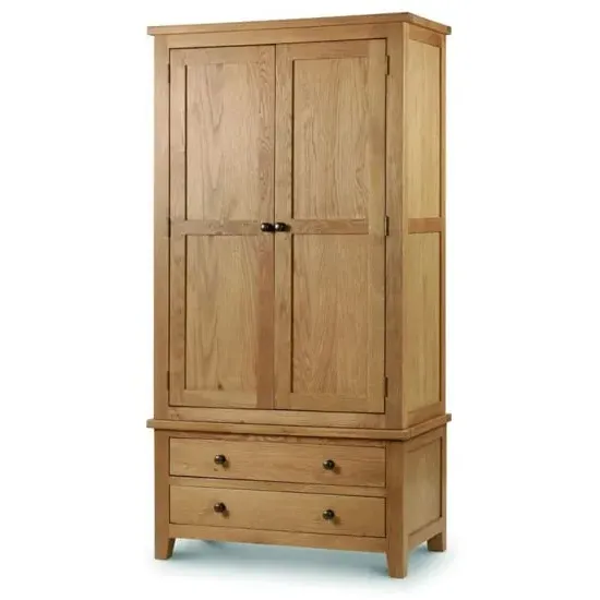Mabli Combination Wardrobe with 2 Doors - Waxed Oak image
