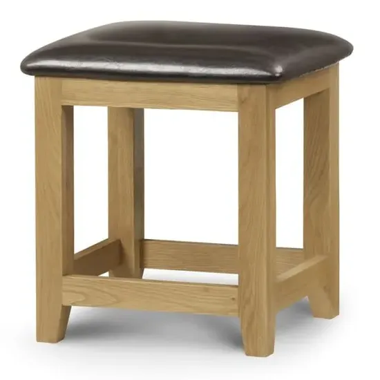 Mabli Dressing Table Stool - Waxed Oak image
