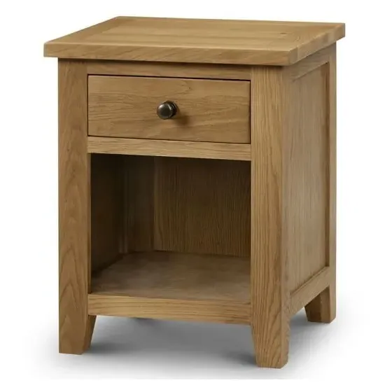 Mabli One Drawer Bedside Cabinet - Waxed Oak image