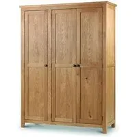 Mabli Three Door Wardrobe - Waxed Oak