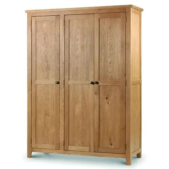 Mabli Three Door Wardrobe - Waxed Oak
