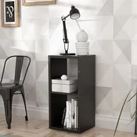 Mabon Bookcase with 1 Shelf - Black, MDF