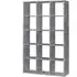 Mabon Bookcase with 15 Cubes - Concrete Effect, MDF