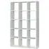 Mabon Bookcase with 15 Cubes - White, MDF