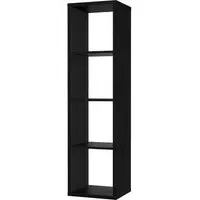 Mabon Bookcase with 3 Shelves - Black, MDF