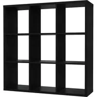 Mabon Bookcase with 9 Cubes - Matt Black, MDF
