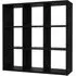 Mabon Bookcase with 9 Cubes - Matt Black, MDF