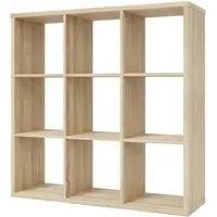 Mabon Bookcase with 9 Cubes - Sonoma Oak, MDF
