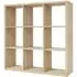 Mabon Bookcase with 9 Cubes - Sonoma Oak, MDF