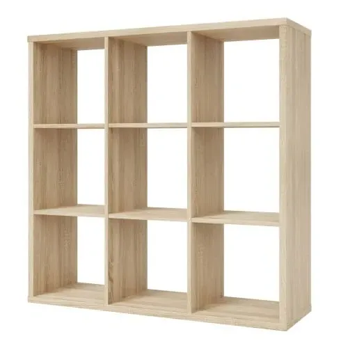 Mabon Bookcase with 9 Cubes - Sonoma Oak, MDF