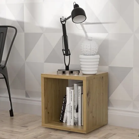 Mabon Square Bookshelf - Artisan Oak, MDF image