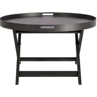 Macall Round Coffee Table - Black, Metal