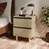 Macaw Bedside Cabinet with 2 Drawers - Sonoma Oak, Pine