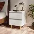 Macaw Bedside Cabinet with 2 Drawers - White, Pine