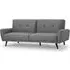 Macia Fabric Sofa Bed with Wooden Legs - Mid Grey, Linen