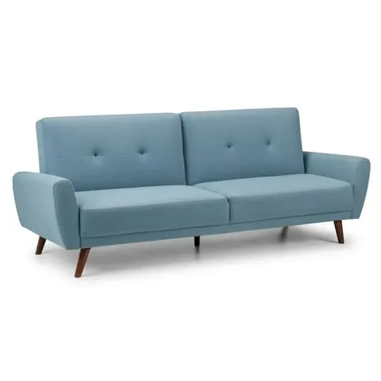 Macia Sofa Bed with Split Back - Blue, Linen