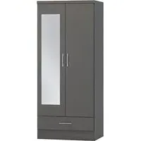 Mack 2 Door Wardrobe - Grey