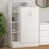 Mack 2-Door Wardrobe - White, Wood
