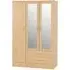 Mack 3 Door Wardrobe with 2 Drawers - Sonoma Oak
